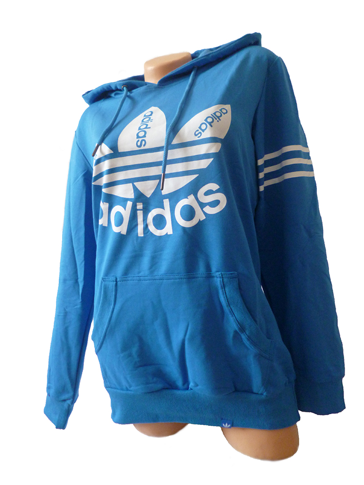 Толстовка Adidas синяя женская